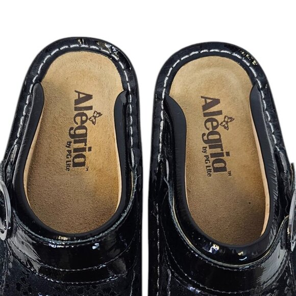 Alegria Womens Seville Leather Comfort Clogs, Mules, Slip On, Black 37/ US 7 - Picture 4 of 8
